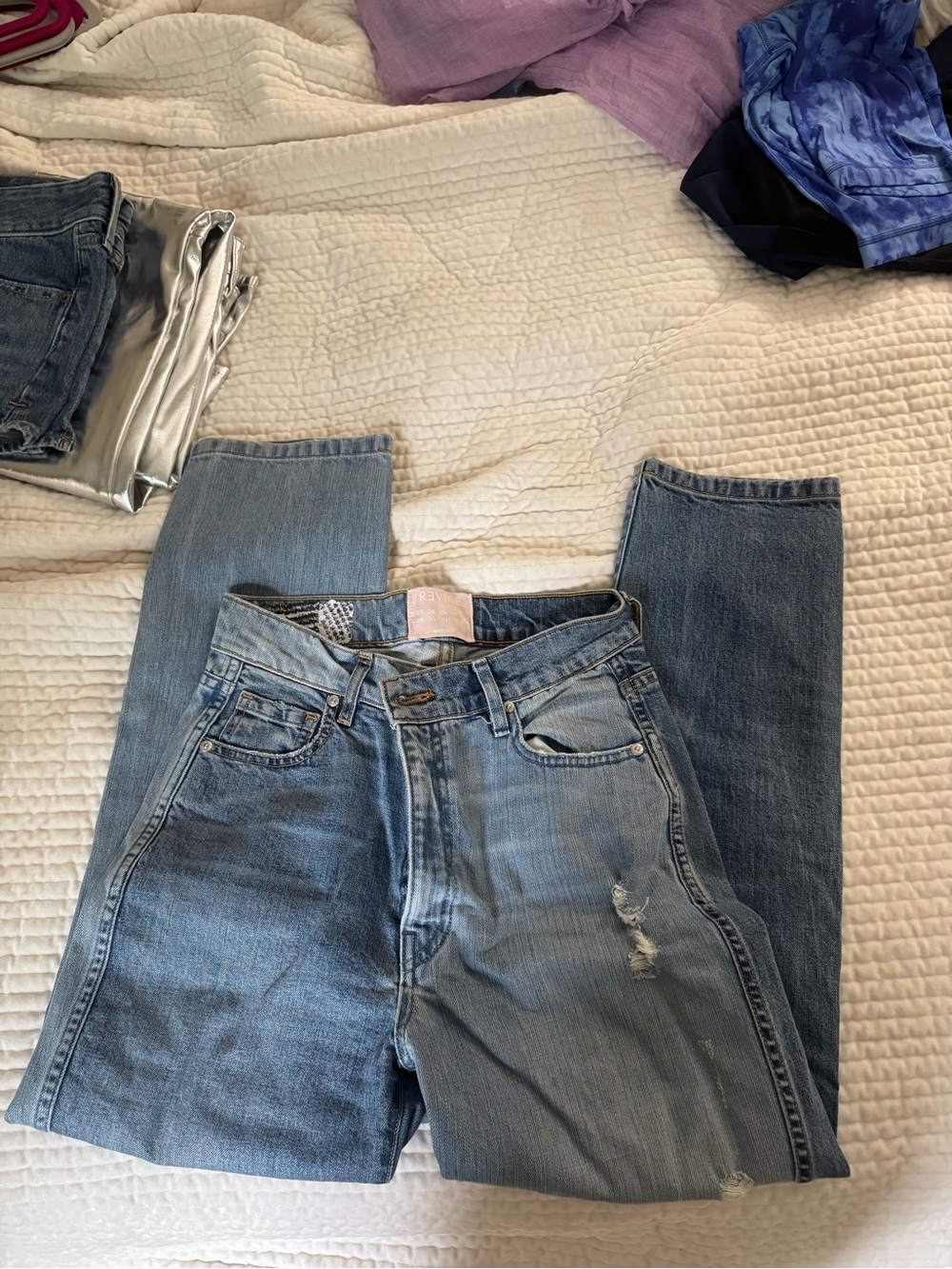 REVICE Two Toned Denim Blue Jeans